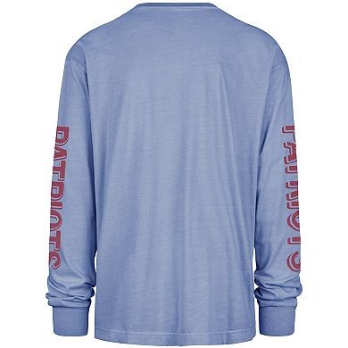 Men's '47 Blue New England Patriots Cairn Ravine Foundation Throwback Long Sleeve T-Shirt