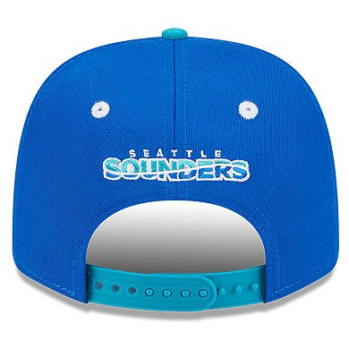 Men's New Era Blue/White Seattle Sounders FC 2025 Third 9SEVENTY Stretch-Snap Hat