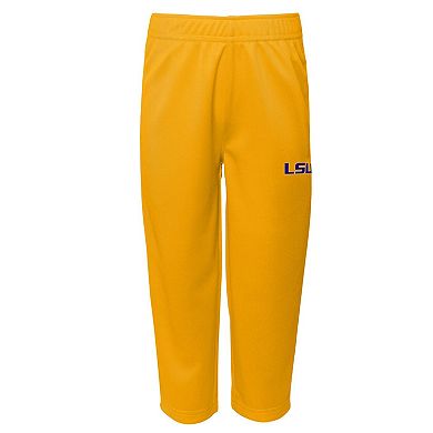 Toddler Outerstuff Purple/Gold LSU Tigers Red Zone Two-Piece V-Neck Top and Pants Set