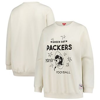 Women's Fanatics Cream Green Bay Packers Plus Size Shooting Star Pullover Sweatshirt