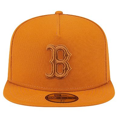 Men's New Era Orange Boston Red Sox Color Pack A-Frame 59FIFTY Fitted Hat