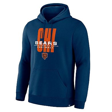 Men's Fanatics Navy Chicago Bears Right Tackle Legacy Pullover Hoodie