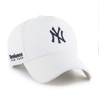 Men's '47 White New York Yankees Foundational Pinch Offside Adjustable Hat