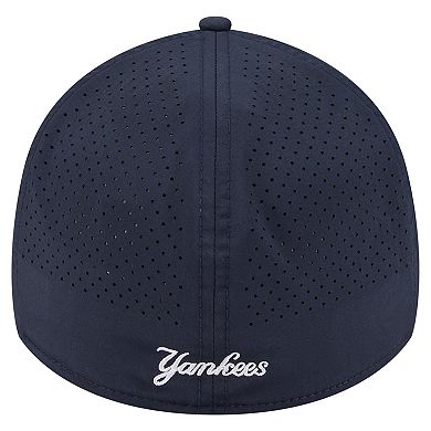 Men's New Era Navy New York Yankees 39THIRTY A-Frame Perforated Flex Hat