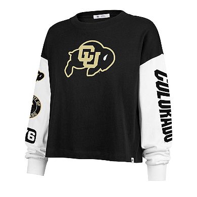 Women's '47 Black Colorado Buffaloes Sydney Long Sleeve T-Shirt
