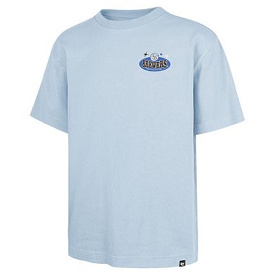 Men's '47 Light Blue Milwaukee Brewers Ice Cream Parlor Foundation T-Shirt