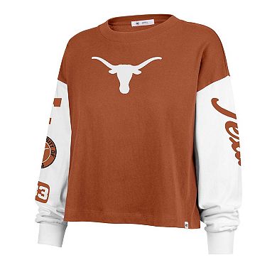 Women's '47 Texas Orange Texas Longhorns Sydney Long Sleeve T-Shirt