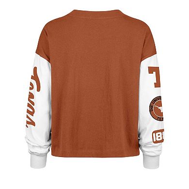 Women's '47 Texas Orange Texas Longhorns Sydney Long Sleeve T-Shirt