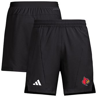 Men's adidas Black Louisville Cardinals Program Woven Training Shorts