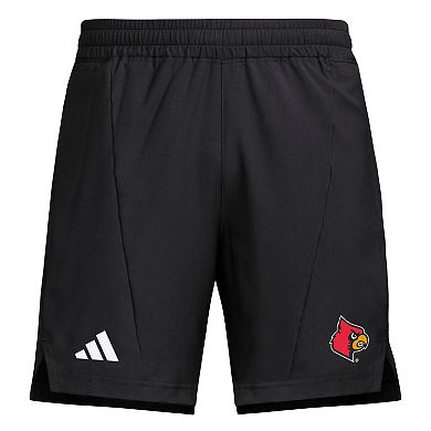 Men's adidas Black Louisville Cardinals Program Woven Training Shorts