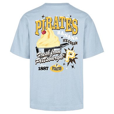 Men's '47 Light Blue Pittsburgh Pirates Ice Cream Parlor Foundation T-Shirt