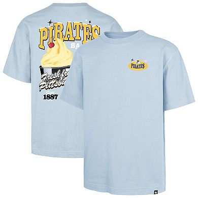 Men's '47 Light Blue Pittsburgh Pirates Ice Cream Parlor Foundation T-Shirt
