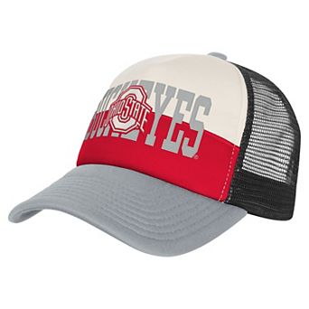 Men's Outerstuff Scarlet/Cream Ohio State Buckeyes Modern Fan Trucker Adjustable Hat
