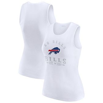 Women's WEAR by Erin Andrews White Buffalo Bills Ribbed Graphic Tank Top