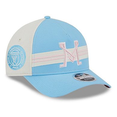 Men's New Era Light Blue/White Inter Miami CF 2025 Jersey Hook 9FORTY M-Crown Adjustable Hat