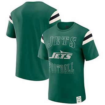 Men's Darius Rucker Collection by Fanatics Green New York Jets Football Stripe Sleeve T-Shirt