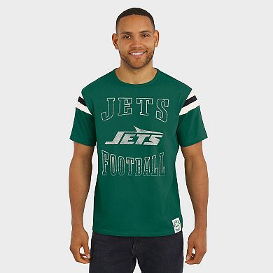 Men's Darius Rucker Collection by Fanatics Green New York Jets Football Stripe Sleeve T-Shirt