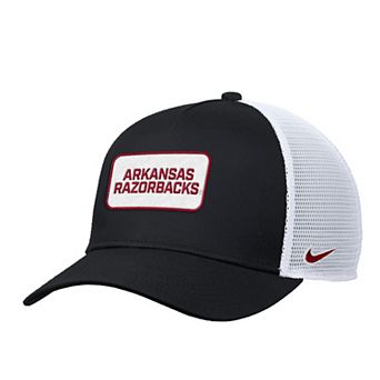 Men's Nike Black Arkansas Razorbacks 2025 On-Field Rise Trucker Adjustable Hat