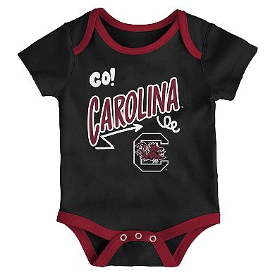 Infant Outerstuff South Carolina Gamecocks All Day Play Three-Piece Bodysuit Set