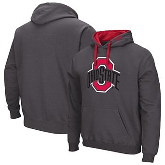 Men's Colosseum Charcoal Ohio State Buckeyes Big & Tall Arch & Logo 2.0 Pullover Hoodie