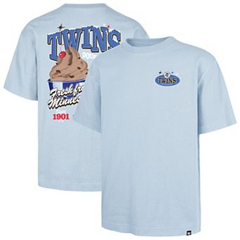 Men's '47 Light Blue Minnesota Twins Ice Cream Parlor Foundation T-Shirt
