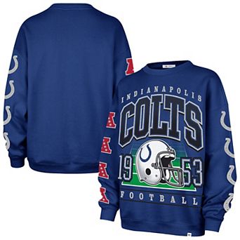 Women's '47 Royal Indianapolis Colts Go Big Oversized Pullover Sweatshirt