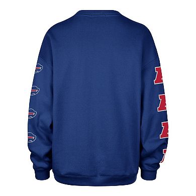 Women's '47 Royal Buffalo Bills Go Big Oversized Pullover Sweatshirt