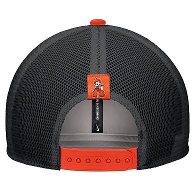 Men's Nike Orange Oklahoma State Cowboys Vintage Arch Rise Performance Trucker Adjustable Hat