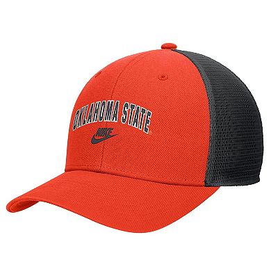 Men's Nike Orange Oklahoma State Cowboys Vintage Arch Rise Performance Trucker Adjustable Hat
