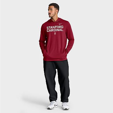 Men's Nike Cardinal Stanford Cardinal 2025 Sideline Dri-FIT Long Sleeve Hoodie T-Shirt