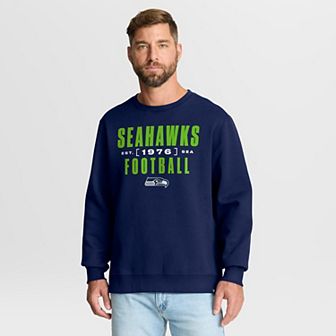 Men's Fanatics College Navy Seattle Seahawks Powerful Throw Legacy Pullover Sweatshirt