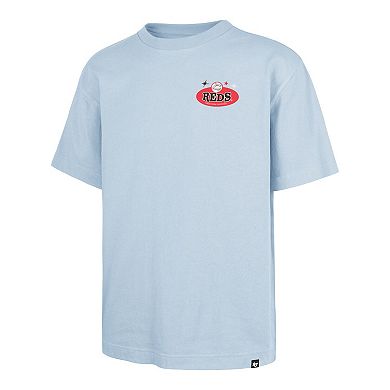 Men's '47 Light Blue Cincinnati Reds Ice Cream Parlor Foundation T-Shirt