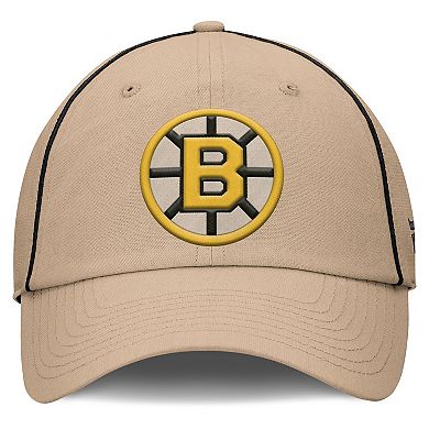 Men's Fanatics Cream Boston Bruins Heritage Setoff Adjustable Hat