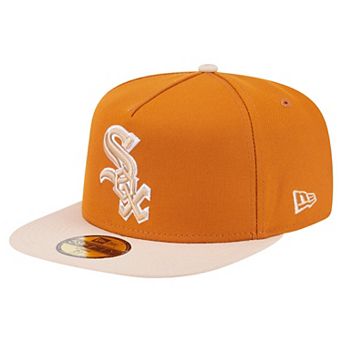 Men's New Era Orange/Light Beige Chicago White Sox Two-Tone Color Pack A-Frame 59FIFTY Fitted Hat