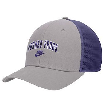 Men's Nike Pewter TCU Horned Frogs Vintage Arch Rise Performance Trucker Adjustable Hat