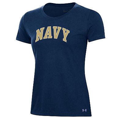 Women's Under Armour Navy Navy Midshipmen Essentials 2-Hit Performance T-Shirt