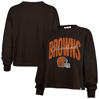 Women's '47 Brown Cleveland Browns Muse Sydney Long Sleeve T-Shirt