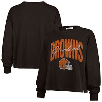 Women's '47 Brown Cleveland Browns Muse Sydney Long Sleeve T-Shirt