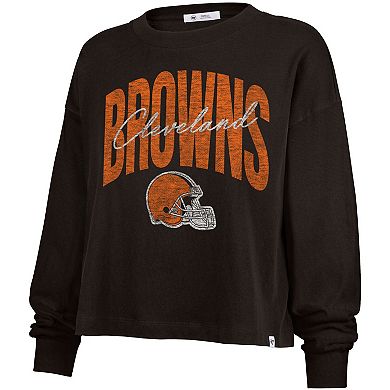 Women's '47 Brown Cleveland Browns Muse Sydney Long Sleeve T-Shirt