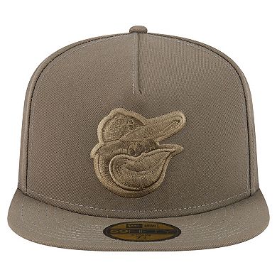 Men's New Era Olive Baltimore Orioles Color Pack A-Frame 59FIFTY Fitted Hat