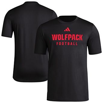 Men's adidas Black NC State Wolfpack Locker Practice Football Pre-Game T-Shirt