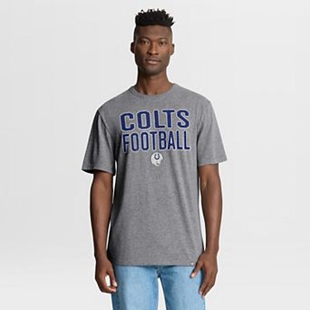 Men's Fanatics Heather Gray Indianapolis Colts First Down Tribute Tri-Blend T-Shirt