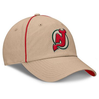 Men's Fanatics Cream New Jersey Devils Heritage Setoff Adjustable Hat