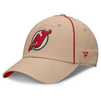 Men's Fanatics Cream New Jersey Devils Heritage Setoff Adjustable Hat