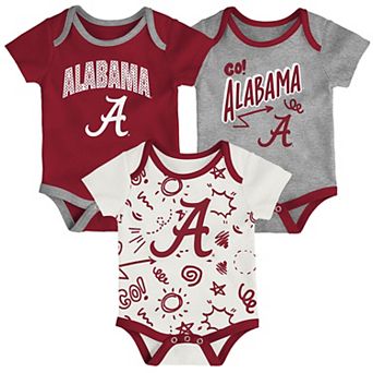 Infant Outerstuff Alabama Crimson Tide All Day Play Three-Piece Bodysuit Set