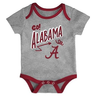 Infant Outerstuff Alabama Crimson Tide All Day Play Three-Piece Bodysuit Set