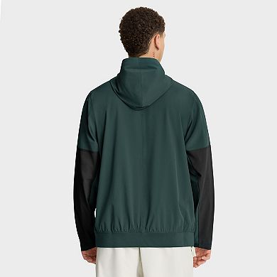 Men's Nike Green Michigan State Spartans Anorak Half-Zip Hoodie Jacket