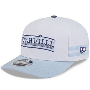 Men's New Era White/Light Blue Nashville SC 2025 Third 9SEVENTY Stretch-Snap Hat