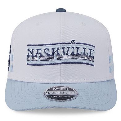 Men's New Era White/Light Blue Nashville SC 2025 Third 9SEVENTY Stretch-Snap Hat