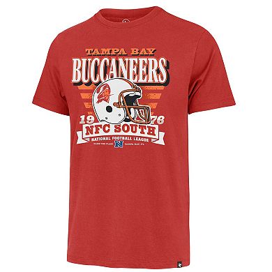 Men's '47 Red Tampa Bay Buccaneers Stripe Splash Franklin Throwback T-Shirt